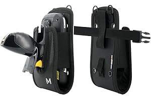 MOBILIS Holster Cartuchera PDA Gun, Funda con Cinturón Talla S, Tamaño Máximo del Dispositivo 18x9,5x5,5 cm, Negro