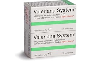 SANIFARMA Valeriana System, Integratore Alimentare a Base di Valeriana e Vitamina B6, Rimedio Naturale per Ansia e Insonnia, Favorisce il Rilassamento, Confezione da 30+30 Compresse, 9.4 g