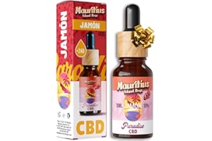 MAURITIUS ISLAND DOGS Relajante para Gatos y Perros CBD 10% Gotas Calmantes para Ansiedad, Viaje, Articulaciones, Arañazos, Ladridos, Estrés - Hecho en España - Tranquilizante MCT-Coco Natural para Mascotas (Jamón)