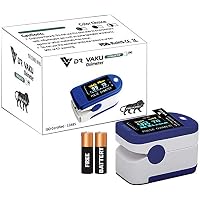 DR VAKU® Pulse Oximeter Finger Blood Oxygen SpO2 Heart Rate Monitor FDA CE Approved | Make in India (Blue)