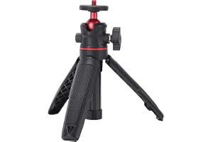Goshyda Utdragbart Minikamerastativ, 3 Nivåer Justering 360° Kulhuvud Bärbart Skrivbordsstativ för DSLR Actionkame