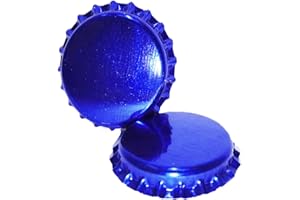 HUGSTER Crown Cap Metal Bottle Tops (26mm-Daraform Liner) Home Brew Beer Bottle - (Various) (Blue, 150)