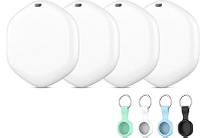 CHZHVAN Air Traceur Tag avec étui étanche,de Portefeuille Fonctionne avec Apple Localiser (iOS Uniquement),Batterie Remplaçable,Trouve Bluetooth Tracker pour Sacs,Bagages,Animaux et Sac à Dos,4 Paquet