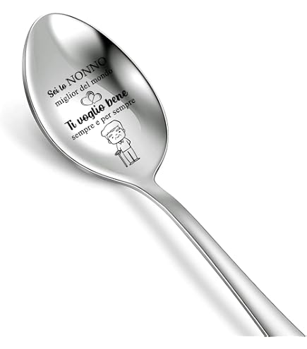 Cucchiaio con messaggio d'amore, idea regalo originale e personalizzato per una festa, Natale o compleanno, cucchiaino da caffè/dessert con scatola regalo (mamma