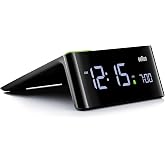Braun LCD ekranlı dijital &ccedil;alar saat, erteleme tuşu, hızlı set, otomatik ayarlanabilir ekran parlaklığı, sinyal sesi alarmı, 