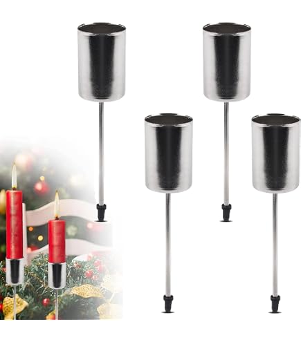 4 Kerzenhalter Für Adventskränze – Gold, Für 20-23 Mm Stabkerzen, Zum Stecken In Kränze & Deko
