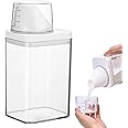 Luftdichter Waschmittelspender Mit Messbecher - 1100 Ml Aufbewahrungsbehälter Für Waschpulver