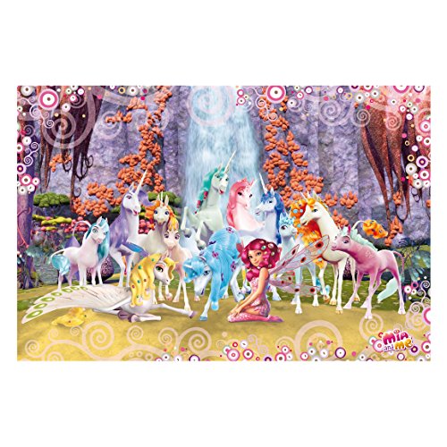 Kindertapeten – Vliestapeten – Mia and Me – Mia und Onchao mit den Einhörnern von Centopia – Fototapete Breit Vlies Tapete Wandtapete Wandbild 3D Fototapete, Größe HxB: 190cm x 288cm - 6