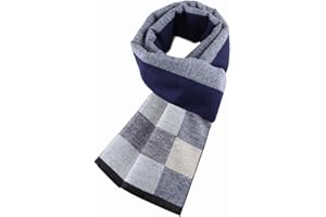 Ueither Uomo Sciarpa Autunno Invernale Termica Calda Morbida Casual Business