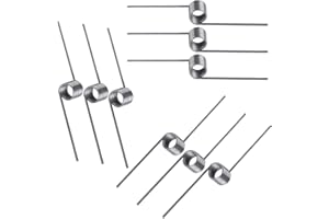 Qrity 10pcs Stainless Steel Torsion Spring, Straight Torsion Spring, 0.5mm Wire Diameter, 4.5mm OD, 9 laps, 180° Deflection, V-Shape Spring for Furniture