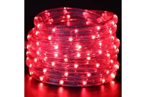 Wisada LED Lichtschlauch 10M, 36 LEDs/m, 220V Innen- Und Außenbeleuchtung, Wasserdichte Leuchtstoffröhre für Terrasse, Wohnzimmer, Weihnachten, Partydeko - Rot