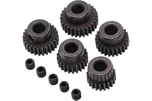 SUNGOOYUE 5pcs 48dp RC Pinion Gear Set, 5mm RC Car Shaft Hole 20T 22T 24T 26T 28T Gear Pinion Fit for 1/10 RC Truck