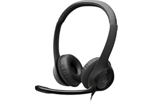 ‎LOGITECH Logitech H390 Usb Computer Headset Ulepszony Dźwięk Cyfrowy I Elementy Sterujące Na Kablu, PC/Mac/Laptop/Chromebook - Czarny