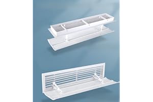 FADIADEM Déflecteur de débit de climatiseur Couvercle d'aération central AC, couvercle de déviateur d'air d'aile d'air de sortie réglable, pare-brise anti-soufflage direct, pour évents/RV/registres de plafon