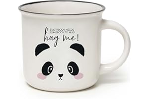 Legami - Tazza Cuppuccino in Porcellana New Bone China, Tazza da Colazione, Mug Caffè Thé Lavabile in Lavastoviglie, Diametro 10 cm, Capacità 350 ml, Tema Panda