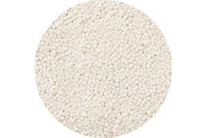 GKELALY Perlen 2mm Perlweiße Perlen für Armbänder, 12500 Stücke Glasperlen Kleine Perlen Rocailles Perlen für Freundschaftsarmband Ohrring Halskette Schmuck Machen