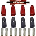 CESFONJER Quick Connect Battery Connectors - 4 Pair Quick Disconnect 75A 600V Power Connector Battery Plug+terminals Red Black