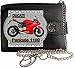 Price comparison product image Ducati 1199 Panigale image on KLASSEK Brand Men Leather Chain Wallet with Chain clasp Motorbike Motorcycle accessory gift with Metal Box NOT OFFICIAL Ducati Merchandise