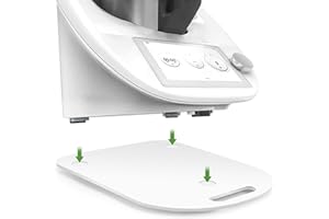 PBWZF Gleitbrett für Thermomix TM6/TM5, Hochwertigem Acryl Schnelles Bewegen Rollbrett für Thermomix Vorwerk Küchenmaschine TM5 TM6 Zubehör (weiß)