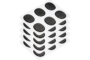 QUARKZMAN 30 Pièces d'Amortisseurs de Batterie en Gel de Silicone, Tampons d'Amortissement, Tranquilles de Batterie, Amortisseurs de Batterie Moon Gels Noirs 30x25x3mm