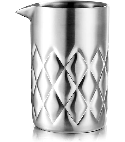 Viski Crystal Cocktail Mixing Glass Elegant Mixing Beaker For Old Fashioned, Negroni, Manhattan, Martini, And Whiskey Cocktails, For Bartenders, Home Bar Tools, And Bar Cart Accessories, 26 Oz