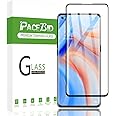 PaceBid Vetro Temperato Compatibile with Oppo Reno4 PRO 5G, Proteggi Schermo a Copertura Totale con Durezza 9H，Anti-Graffo, S