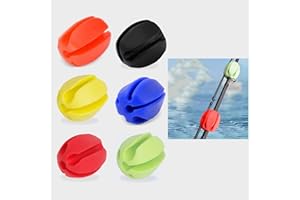 ANROI Gummifischerangelhalter - 6 Stück Angelrutenhalter, Schutzbefestigung, gummierte Angelrutenklemme, Silikon-Angelrutenbalken, wiederverwendbare Halterung, Angelwerkzeug