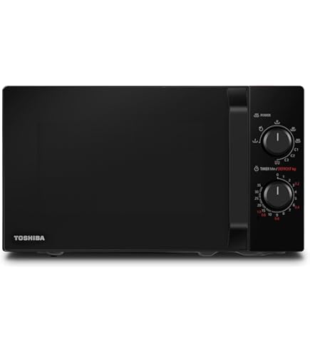 Toshiba MW-MG20P (BK) Four à micro-ondes avec Grill 800 W avec Crispy Grill 1000 W, 20 litres