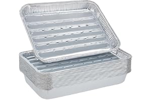 DeinPack Lot de 100 barquettes aluminium 34x22 cm | Grillschalen jetables pour barbecue, four et grill | Barquettes alu recyclables pour cuisson viande poisson légumes