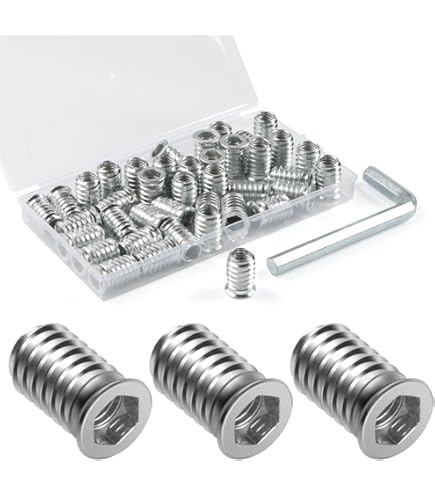 100 Manicotti Filettati M4 In Ottone - Per Montaggio Su Legno, Lunghezza 10 Mm - Foto 10