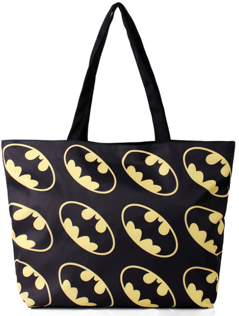 Thenice-Damen-Schultertasche-moderner-Retro-Druck-Einkaufstasche-Gr-M-Bat