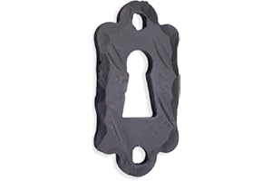 INFINITY DECOR 1 cache-trou forgés à la main, serrure de porte d'armoire, trou de serrure de serrure en fer forgé noir martelé, style antique rustique