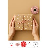 5 adet Kalpli Paket Kağıdı, 25m Paket İpi, 35 adet Stickerdan Oluşan Ambalaj Seti | Hediye Paketleme Seti, Ambalaj Kaplama Ma