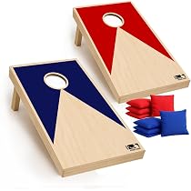 Pointyard Set di cornhole per esterni, set di giochi per esterni con 8 sacchi per cornhole