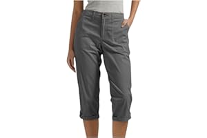 DxanDn Pantalon 3/4 Femme Chic Et Elegant Pas Cher Soldes Pantacourt Été Léger Et Respirant Pantalons Cargo Décontracté avec Poches Pantalon De Travail à Taille Élastiquée