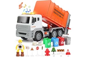 ANBY FAMILIES Camion della Spazzatura con Luci e Suoni,Camion Giocattolo per Bambini 3 Anni,Educativi Regalo Bambini 4 5 6 Anni Ragazzi Ragazze…