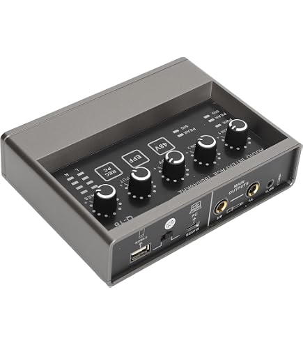 Live Sound Card Audio Mixer F998, Interfaccia Audio Con Effetti DJ, Voice Changer E Bluetooth Per Streaming, KTV E Gaming
