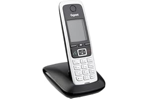 Gigaset C430 - Schnurloses DECT-Telefon mit Freisprechfunktion - Mobilteil mit TFT-Farbdisplay und 2,5mm Headset Anschluss, schwarz-silber