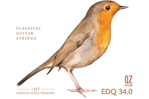 KNOBLOCH STRINGS - Cuerdas de Guitarra Española | EDQ34.0 ERITHACUS Tensión Media-Alta | Double Silver | Nylon | Agudos Puros | Sonido Natural y Sensual | Juego de cuerdas para Flamenca y Clásica