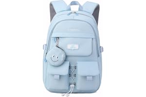 Tanou School Backpack Girls, Nylon Girls School Bag for Children Teens aged 7 to 14, Stylish Rucksack for Student with Coin Pocket for Primary Junior School