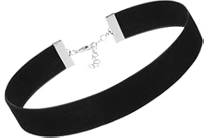 DIVINA VITAE Black Velvet Gothic Choker Necklace for Women & Girls, Black Ribbon Choker, Adjustable, Thick, Goth, Gothic Jewelry, Gifts for Halloween, Birthday, Party, Cosplay, Wide 2cm