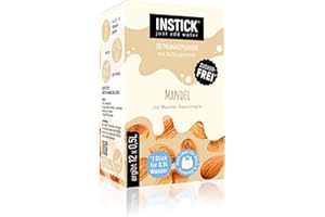 INSTICK JUST ADD WATER INSTICK Bevanda istantanea senza zucchero per prodotti lattiero-caseari (Mandorla) - 1 confezione per 12 x 0,5 L - Ideale per latte, yogurt, skyr, quark - Vegano e a basso contenuto calorico