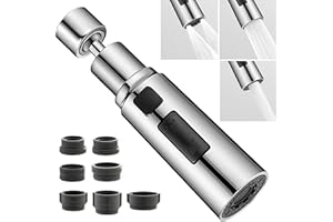 CHUAINXIN Aireador de Grifo de 360° Giratorio M22, Extensor Grifo Boquilla, Baño Filtro de Ahorro de Agua M24, Universal Cocina Grifo Atomizador con Adaptador, Grifo Rociador Burbujeador para Lavabos de Cocina