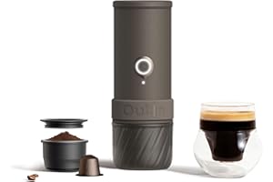 OutIn Mino Macchina per caffè espresso elettrica portatile, mini caffettiera da campeggio da viaggio, macchina da caffè tascabile con riscaldamento autonomo tramite USB-C, per qualsiasi avventura