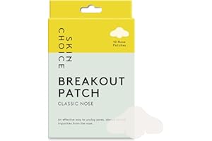 ‎SKIN CHOICE SKIN CHOICE Pore Strips - Breakout Patch XL Hydrokolloid Mitesserentferner Stripes to Unclog & Shrink Pores, Absorbiert Öl, Mitesser Nase Entfernen, For Pickel und Akne, Vegan (10 Stück)