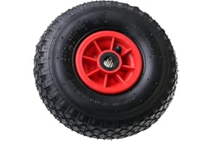 SWV 1 Stück Bollerwagen | 20 mm Achse | Ersatzrad Reifen Sackkarre | Sackkarrenrad Luftreifen I 3.00-4 /260x85