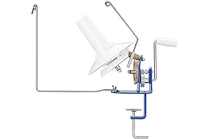 WEIYE Avvolgitore per gomitoli in metallo ad alta velocità, fibra/lana/corda, 10 oz, avvolgitore per gomitoli grandi, ruote dentate doppie più veloci