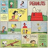 Visualización: mes a mes. Peanuts 2020 - Calendario de pared cuadrado con pegatinas de recordatorio