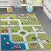 Produktbild Kinderzimmer Teppich Mit Design City Hafen Stadt Straßen Spielteppich In Grün, Größe:80x150 cm