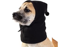 NIESEL Beruhigende Hundehaube, Hunde-Snood-Kopfwickel | Lärmschutz-Hundemützen Leise Ohren Für Hunde, Wintermütze Mit Ohrenschutz Für Hunde,Lärmschutz-Hundemützen Dicker Warmer Wintermützen-Hundeohrschutz